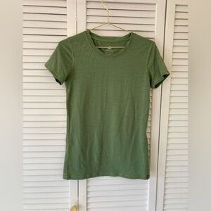 Everyday Merino Green Merino Wool  Women's T-Shirt Size Medium